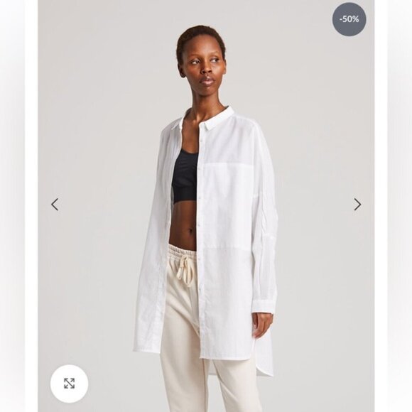 Gai + Lisva Annie shirt Pink Oversized Tunic Organic Cotton Lagenlook Size 40 - Picture 9 of 12